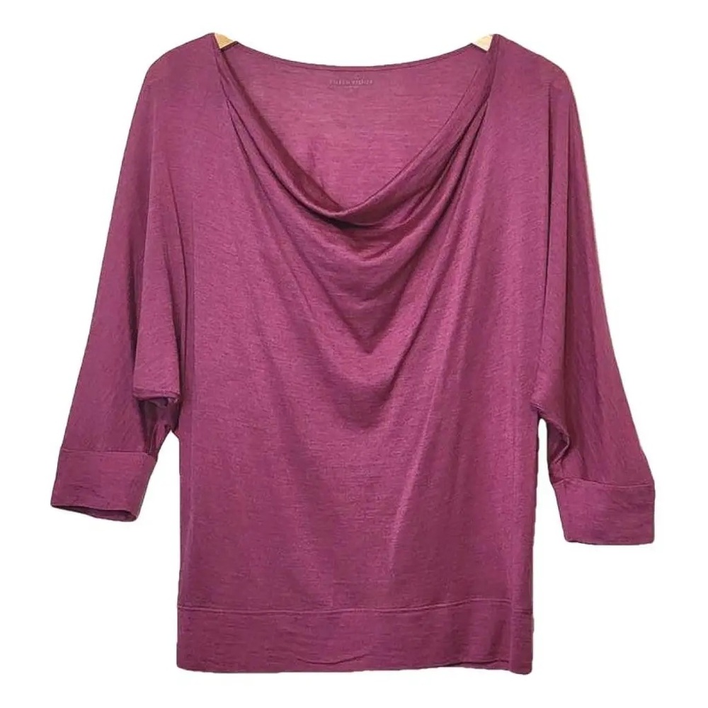 Eileen Fisher Purple Silk Top Size L